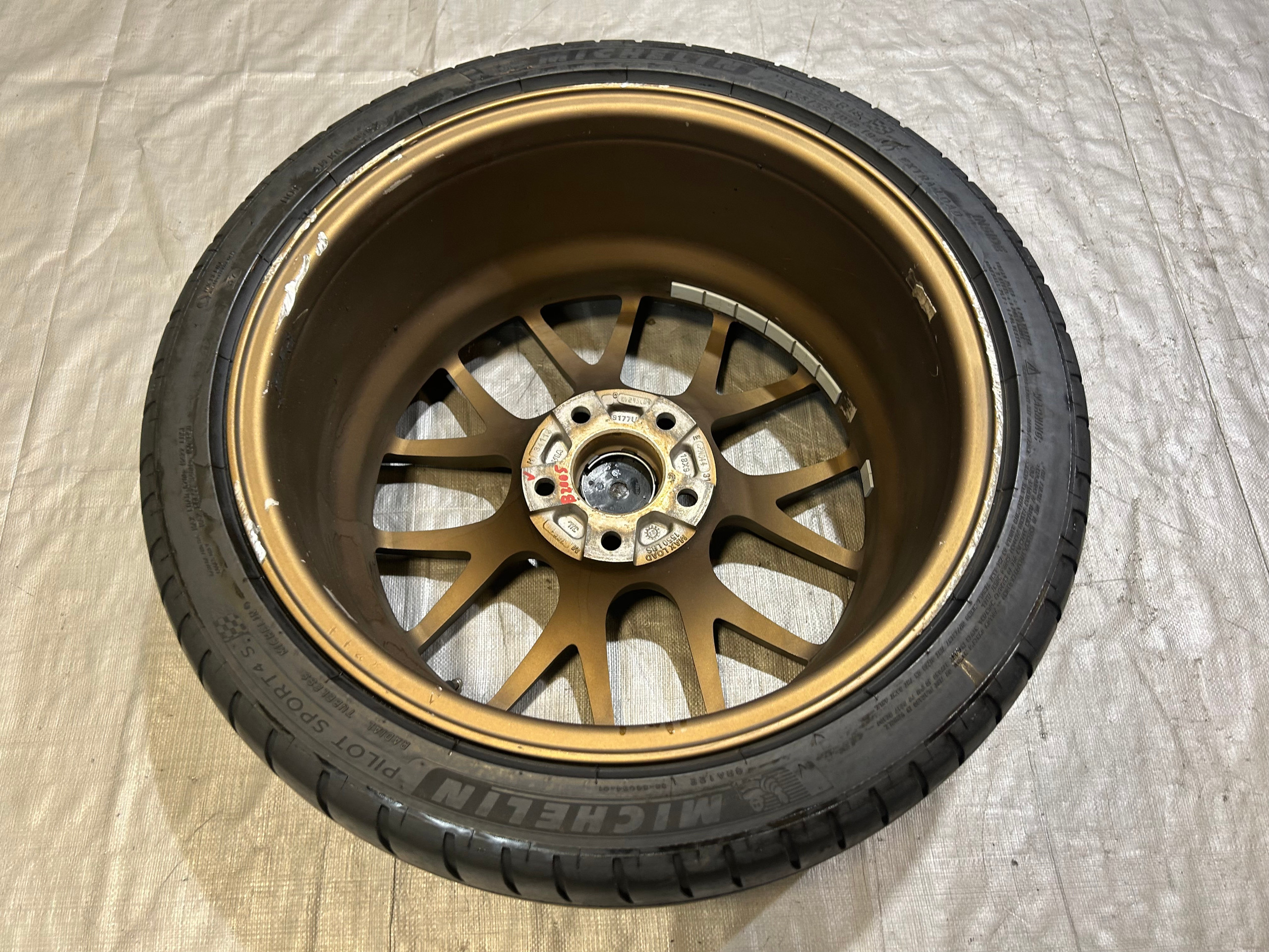 Single 18x9" APEX EC-7 Wheel Rim w/ Michelin Tire / 5x120mm / B2005 - Image 16
