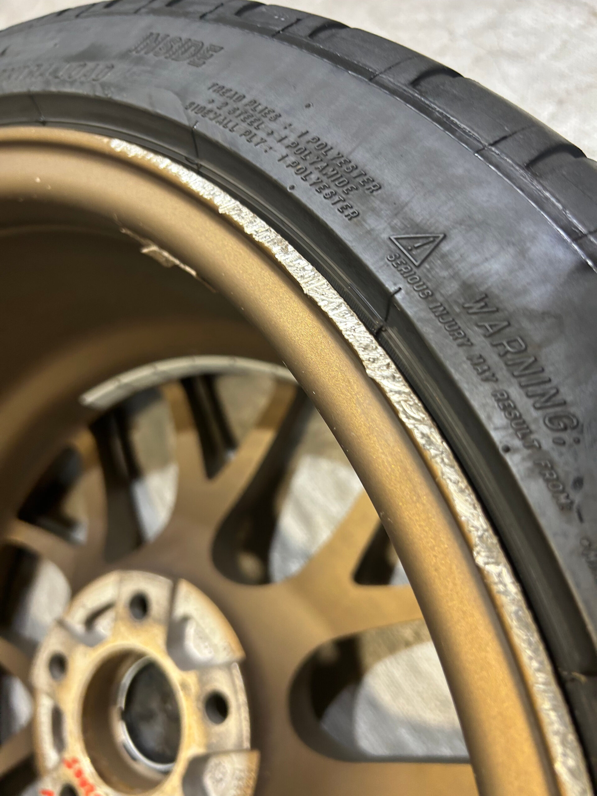 Single 18x9" APEX EC-7 Wheel Rim w/ Michelin Tire / 5x120mm / B2005 - Image 19