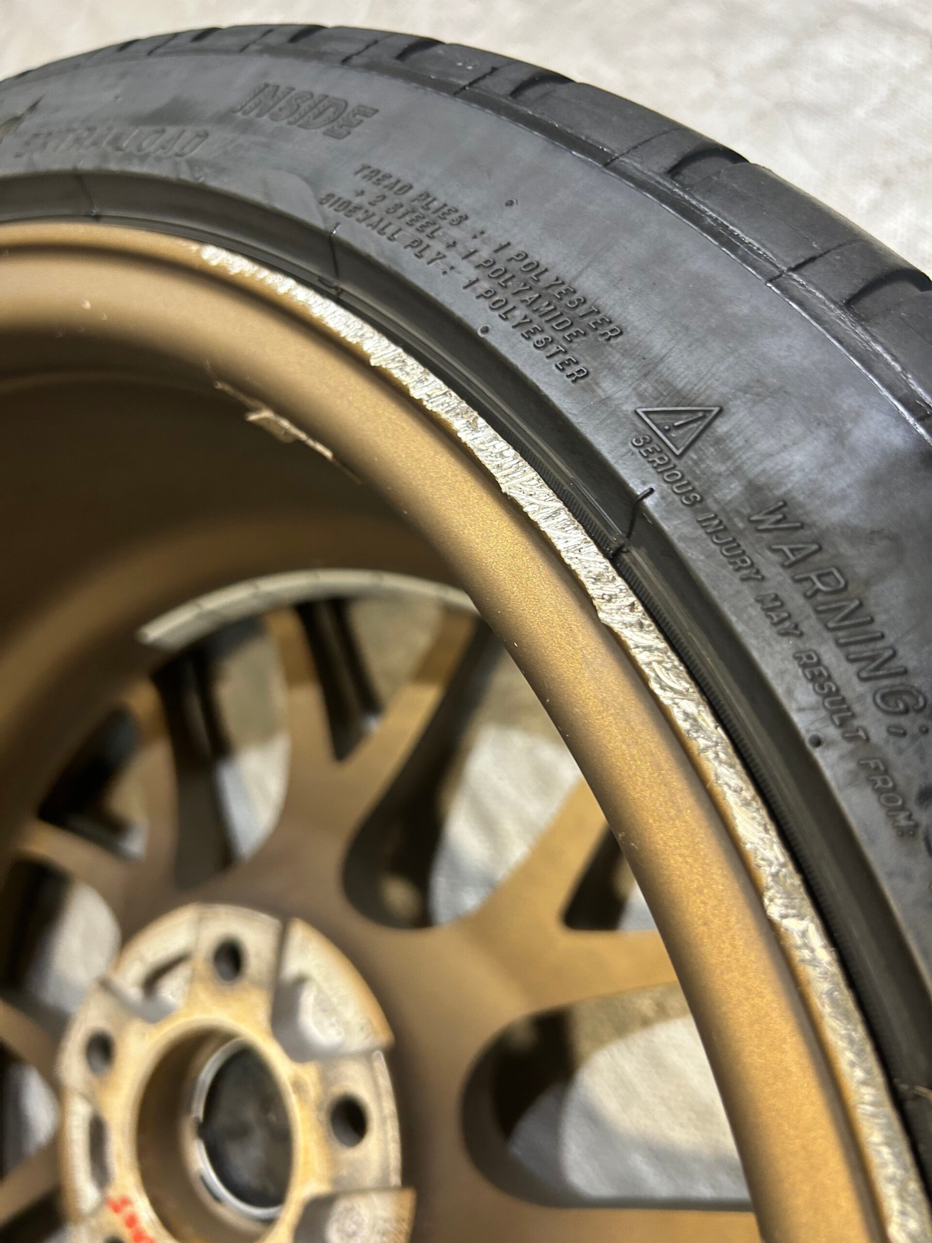 Single 18x9" APEX EC-7 Wheel Rim w/ Michelin Tire / 5x120mm / B2005 - Image 22