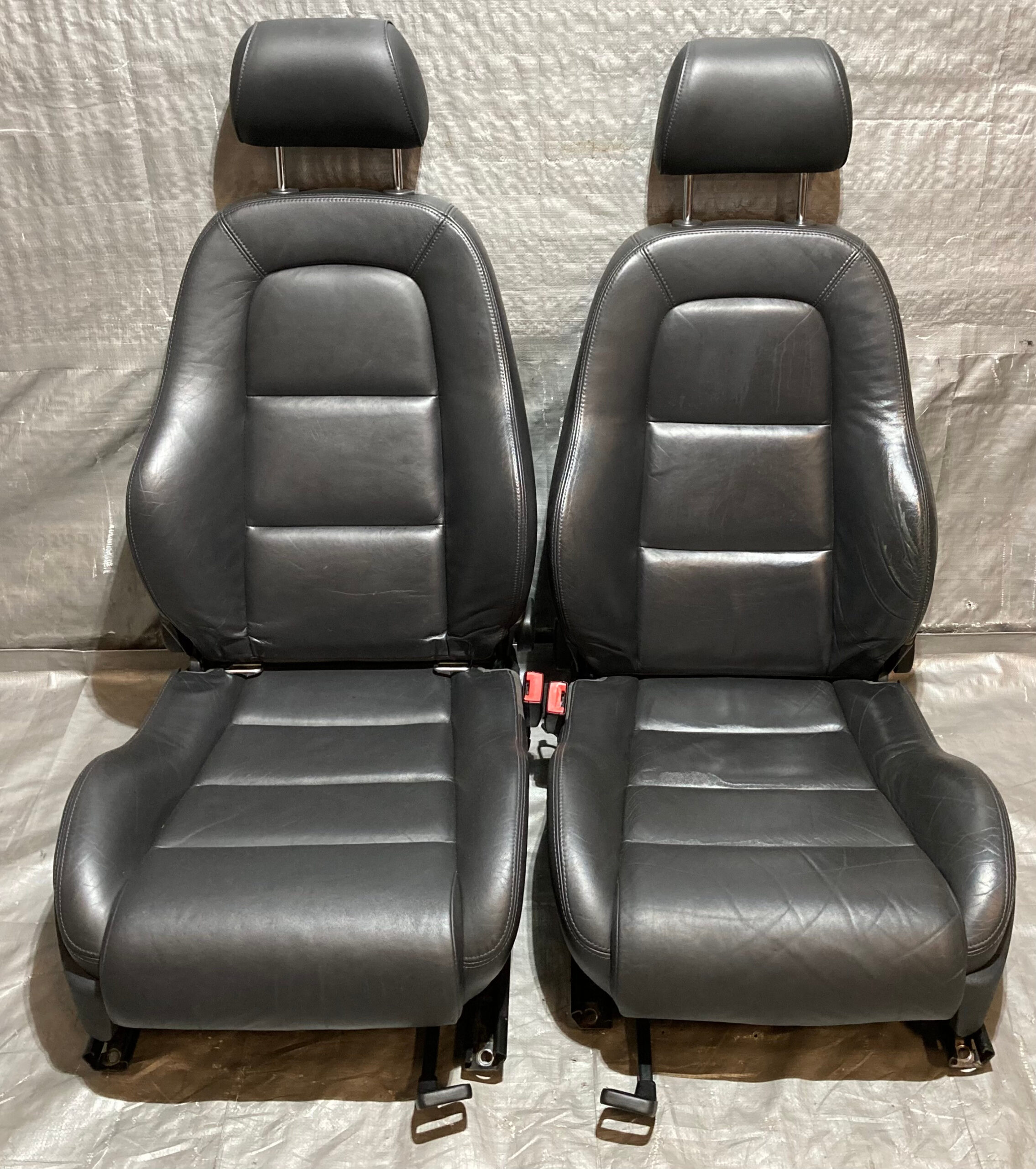 2001-2006 Audi TT Convertible Black Leather Seats / Pair / T1029 - Image 2