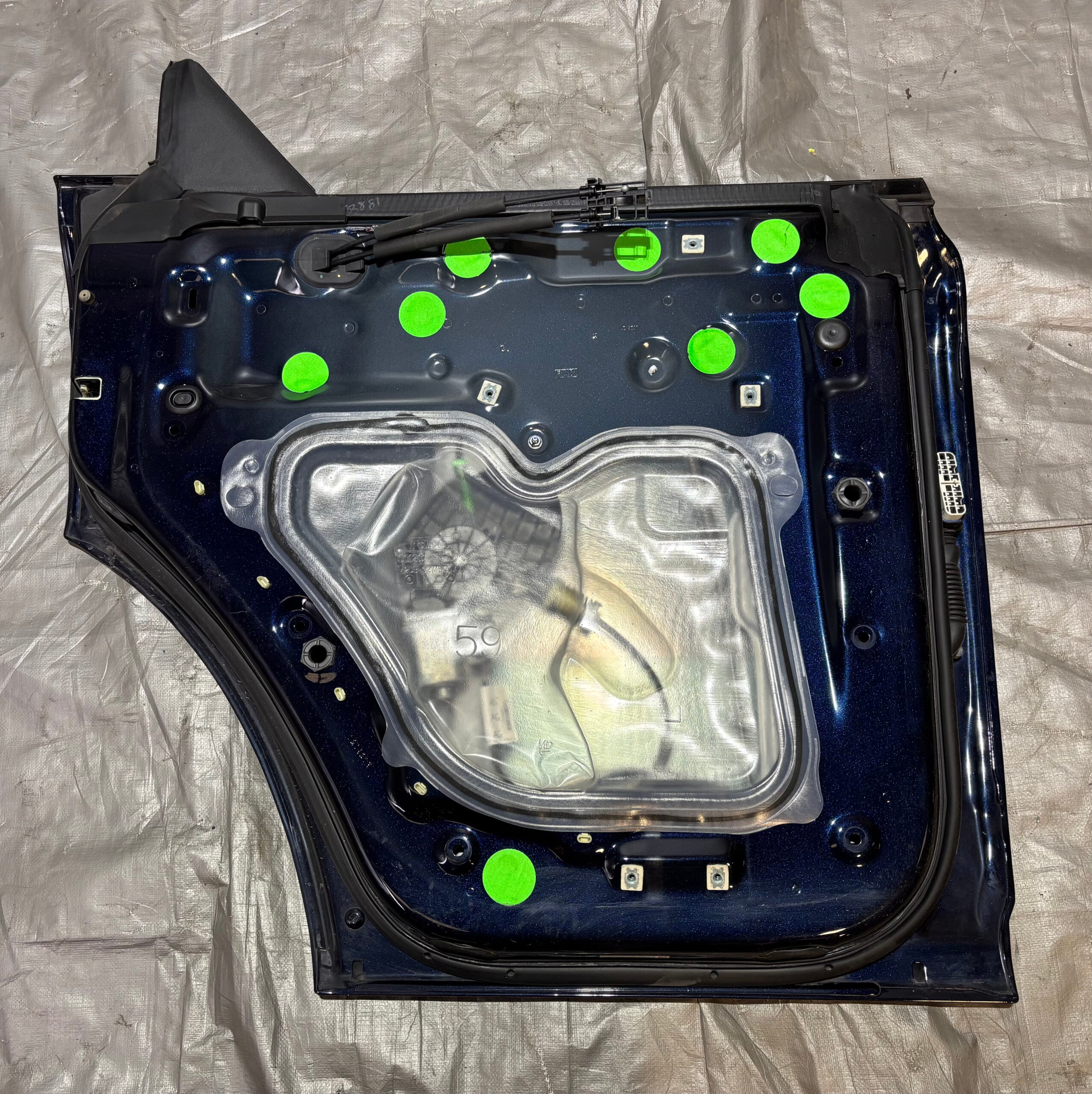 2021-2024 Ford Bronco 4DR Driver Rear Door Assembly / Antimatter Blue Metallic BR005 - Image 12