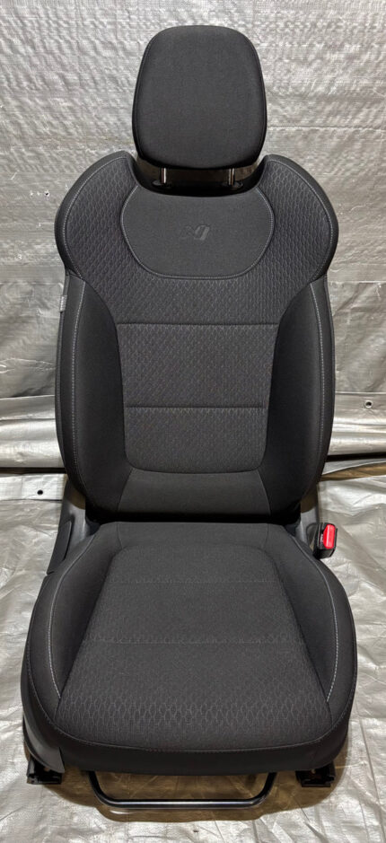 2019-2022 Hyundai Veloster N OEM Passenger Front Seat / Black Cloth / Blue Stitching / HV012