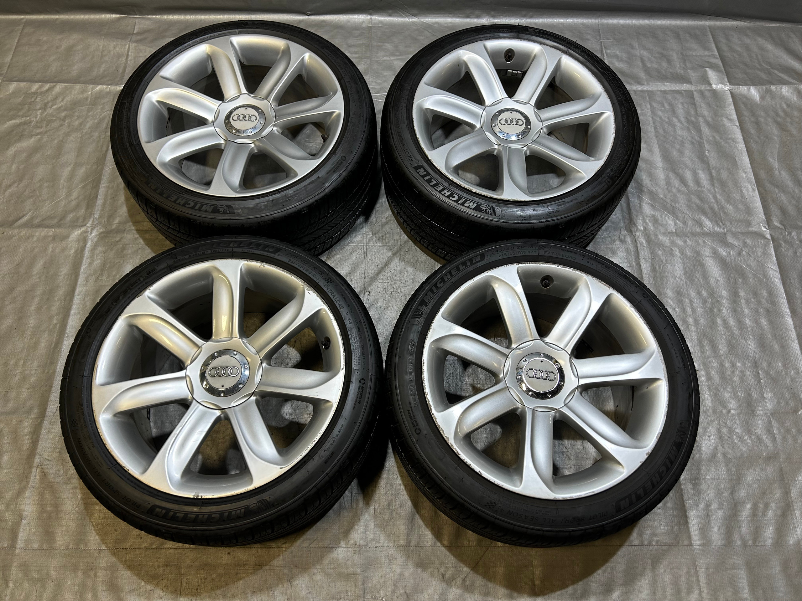 2008-2015 Audi TT MK2 18x9" OEM Wheels Rims w/ Tires / Set of 4 / T2014 - Image 2