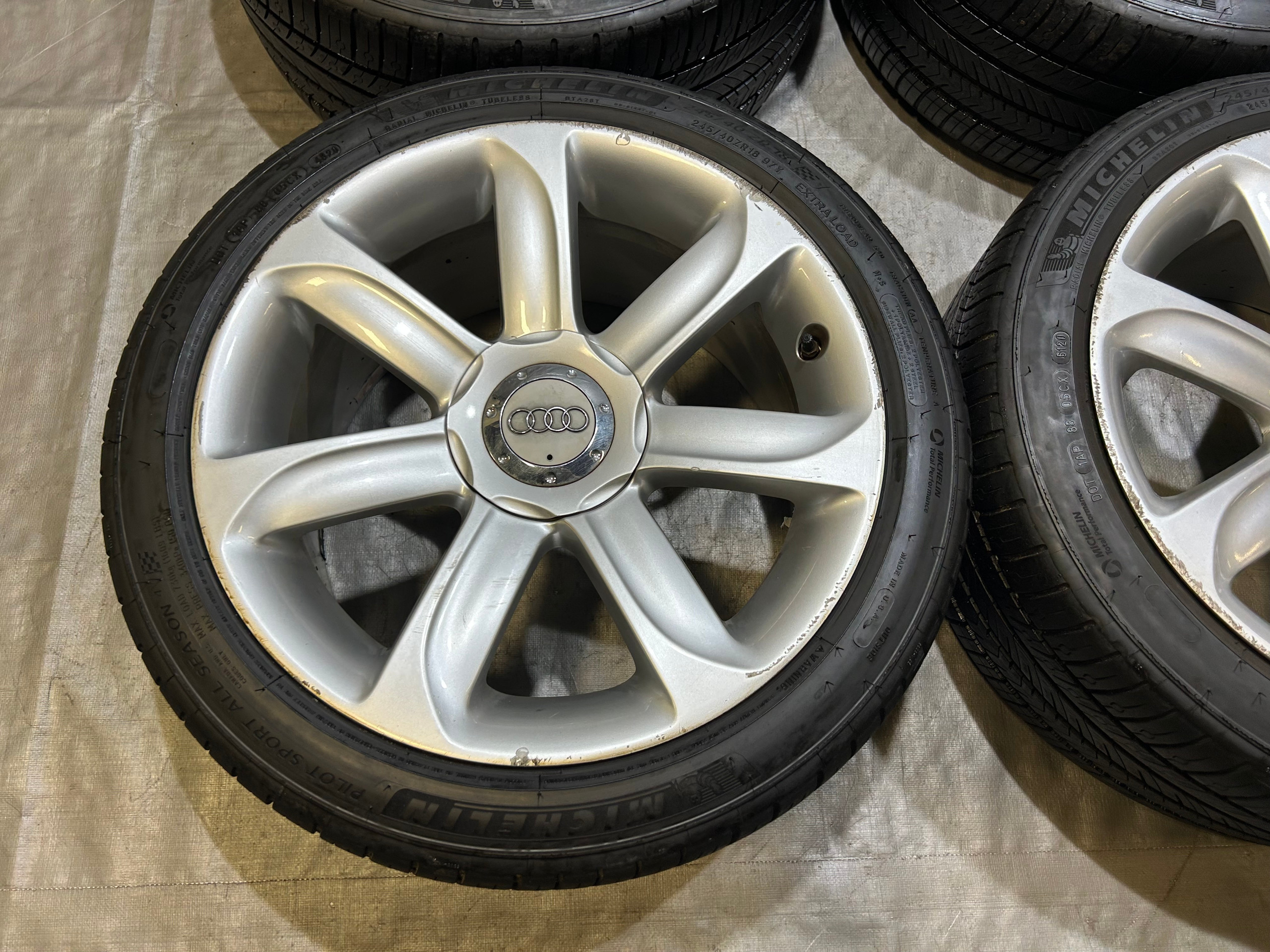 2008-2015 Audi TT MK2 18x9" OEM Wheels Rims w/ Tires / Set of 4 / T2014 - Image 4