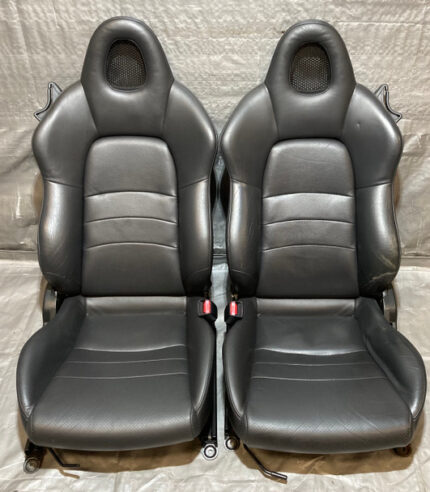 2000-2005 Honda S2000 OEM Black Leather Seats / Pair / HS006