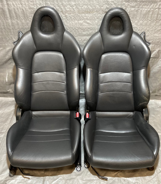 2000-2005 Honda S2000 OEM Black Leather Seats / Pair / HS006