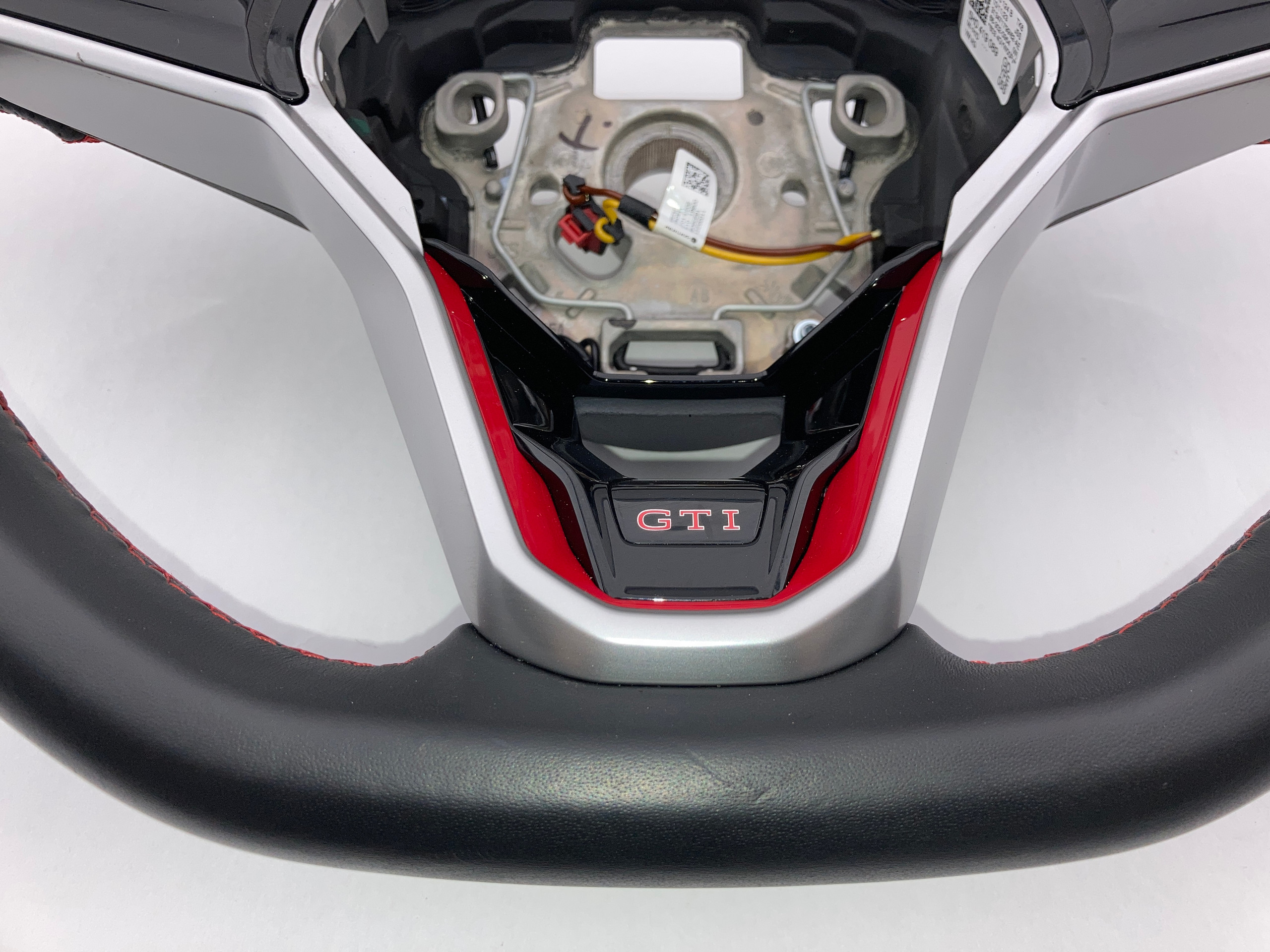 2022-2024 Volkswagen MK8 GTI Black Leather Steering Wheel w/ Red Stitching / Manual / M8002 - Image 11