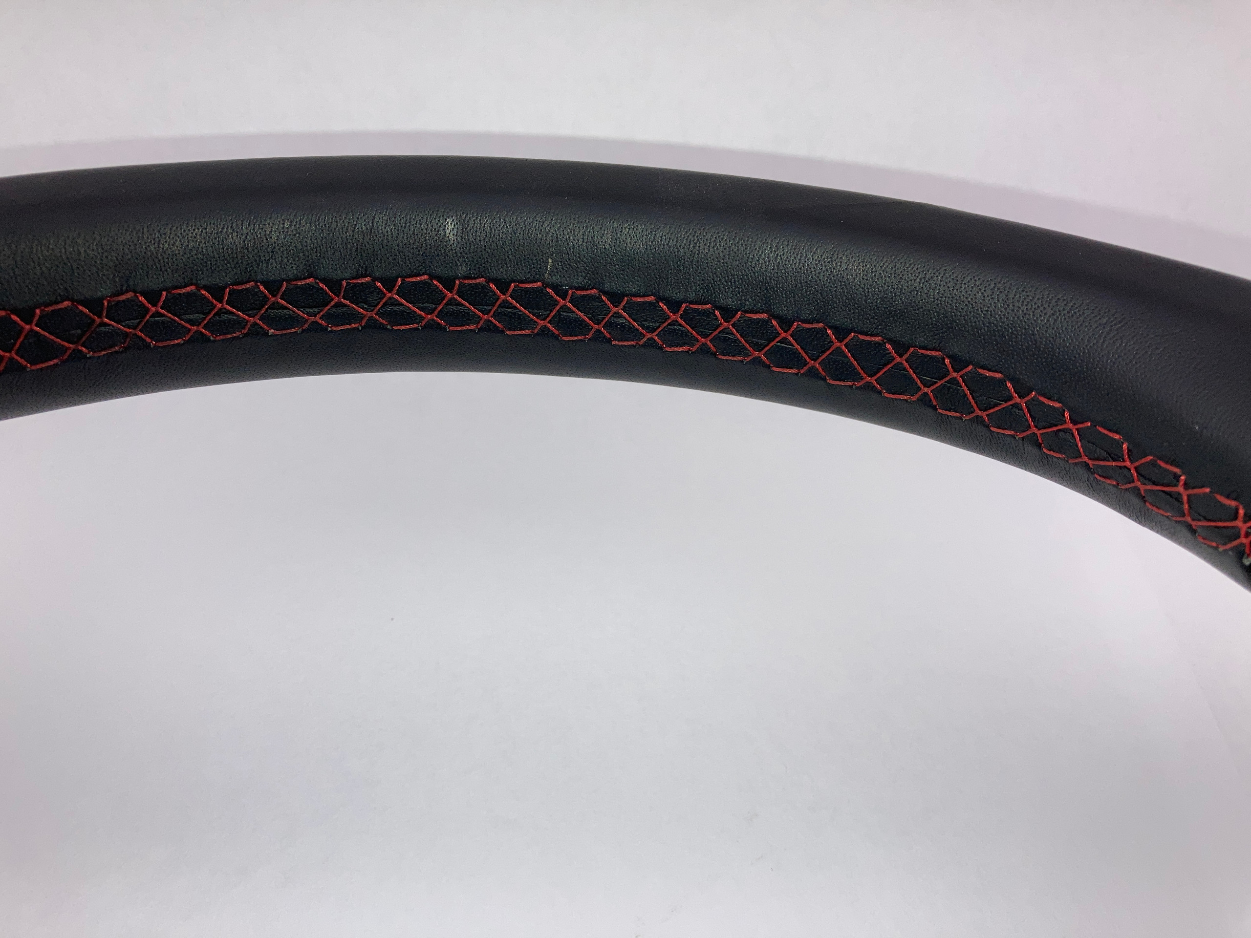 2022-2024 Volkswagen MK8 GTI Black Leather Steering Wheel w/ Red Stitching / Manual / M8002 - Image 12