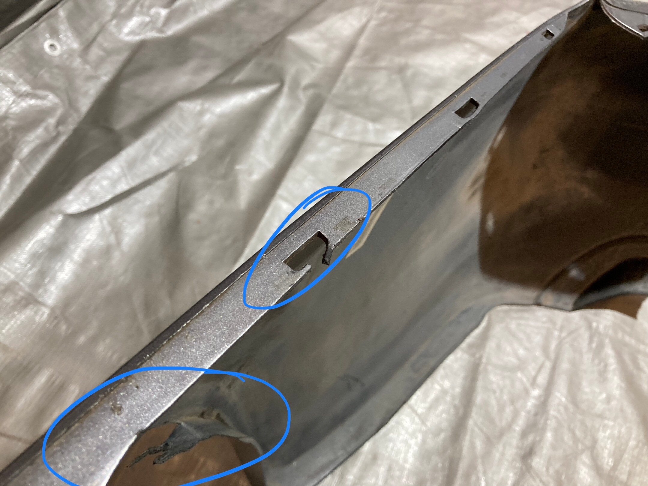 2000-2003 Honda S2000 AP1 OEM Rear Bumper Cover / Silverstone Metallic HS004 - Image 3