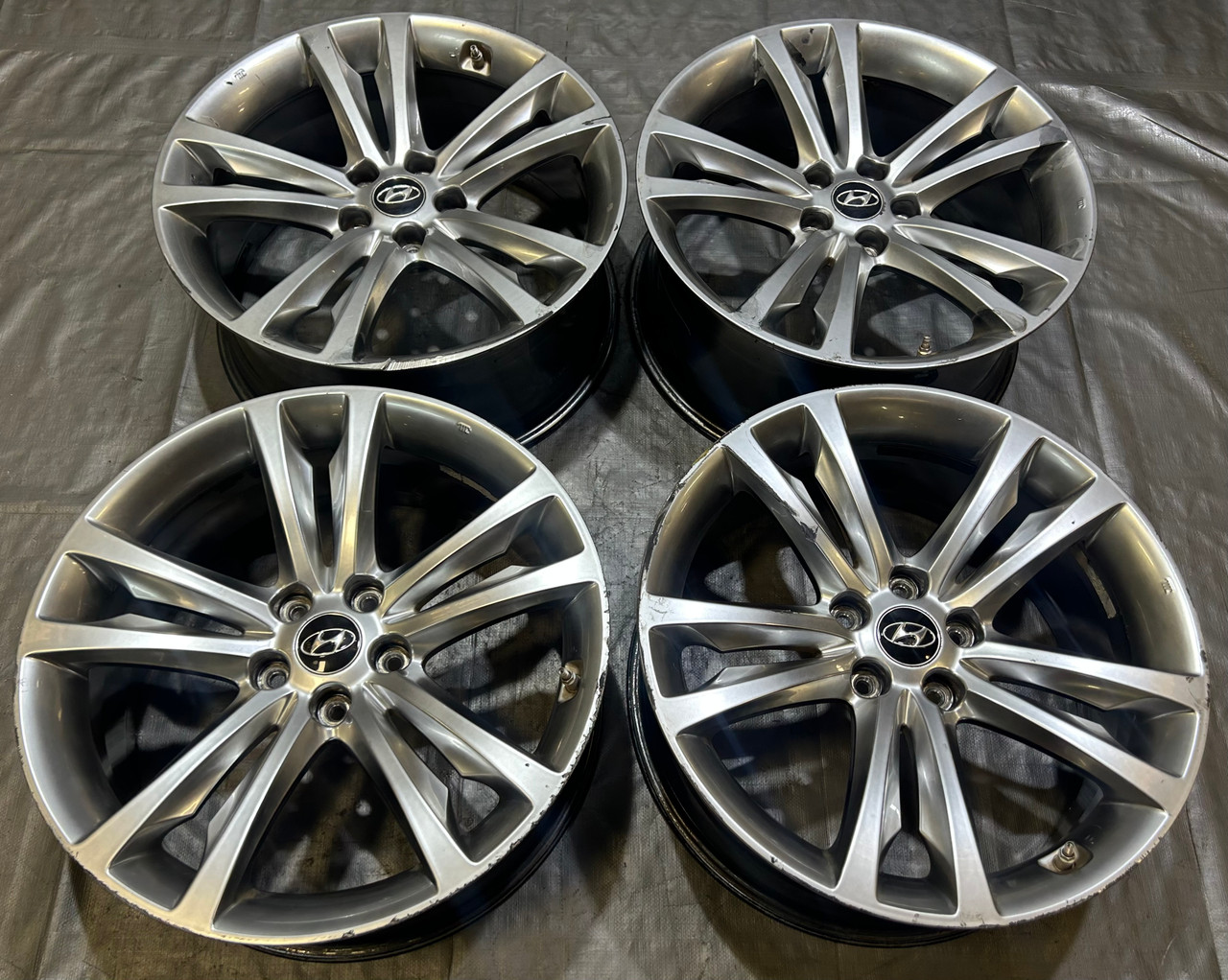 2009-2012 Hyundai Genesis Coupe Track 19" Wheels Rims / Set of 4 / DAMAGE / HG024