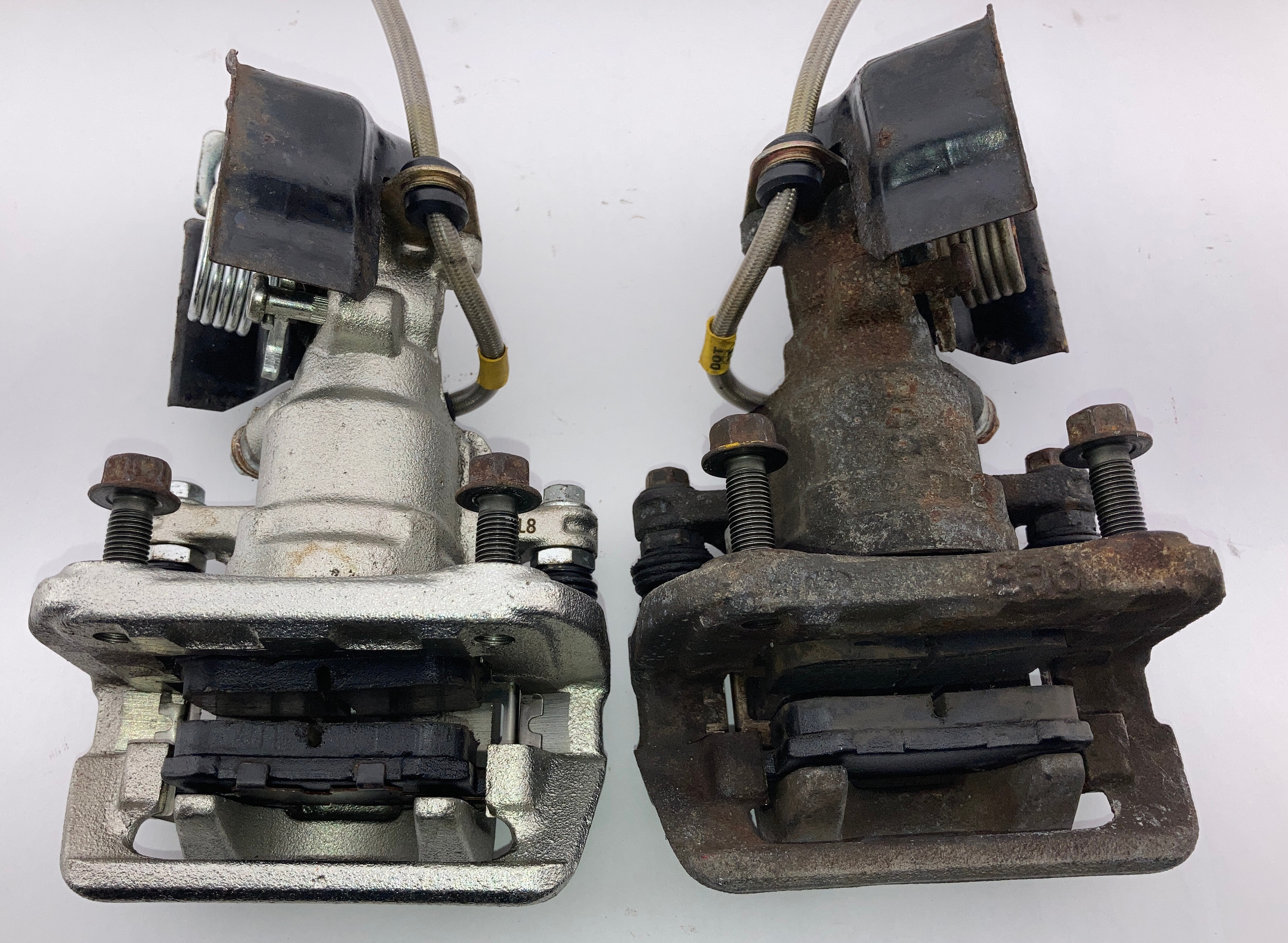 2000-2009 Honda S2000 OEM Rear Brake Calipers w/ Stainless Hoses / Pair / 115K HS007 - Image 5