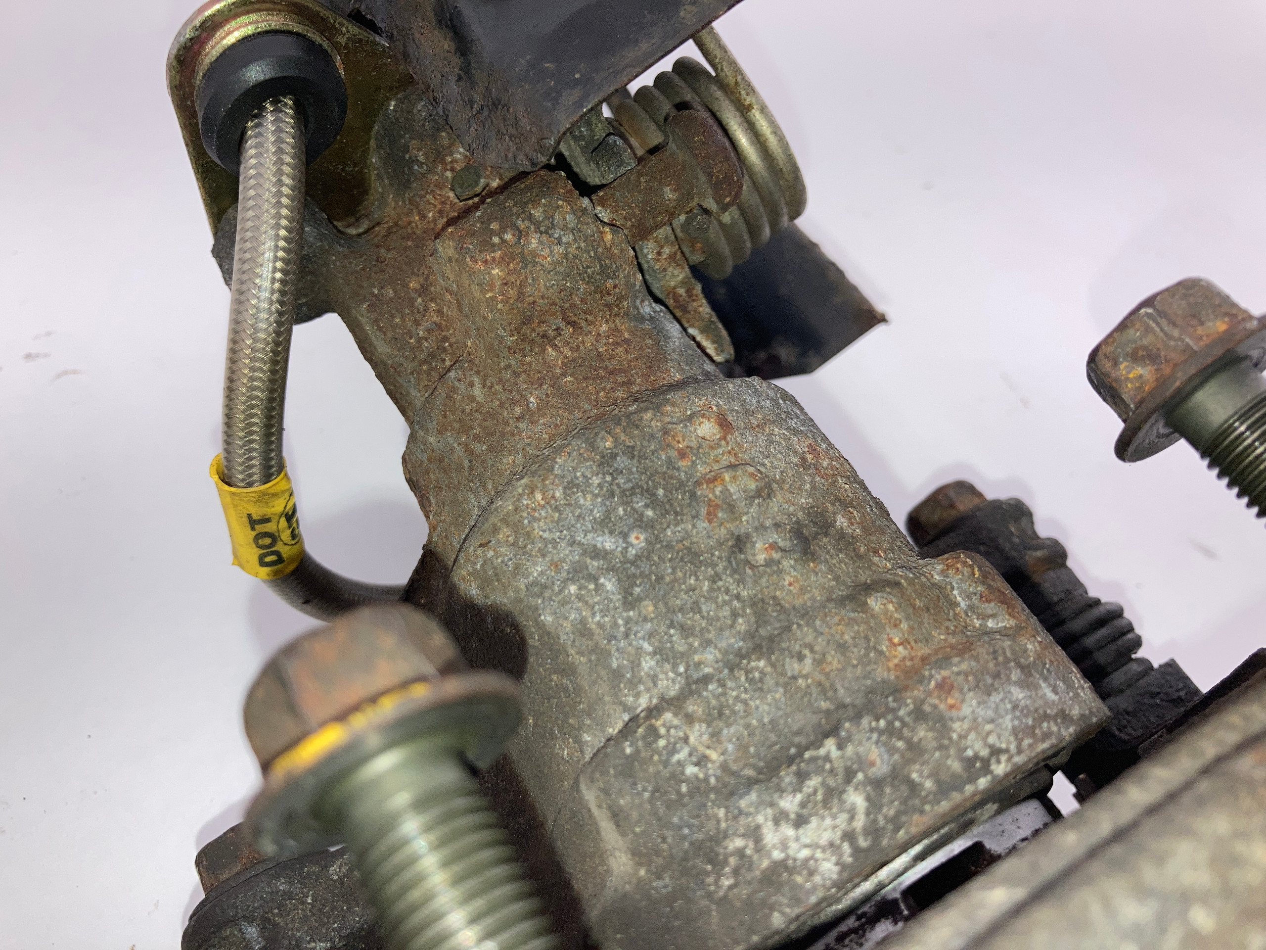 2000-2009 Honda S2000 OEM Rear Brake Calipers w/ Stainless Hoses / Pair / 115K HS007 - Image 7