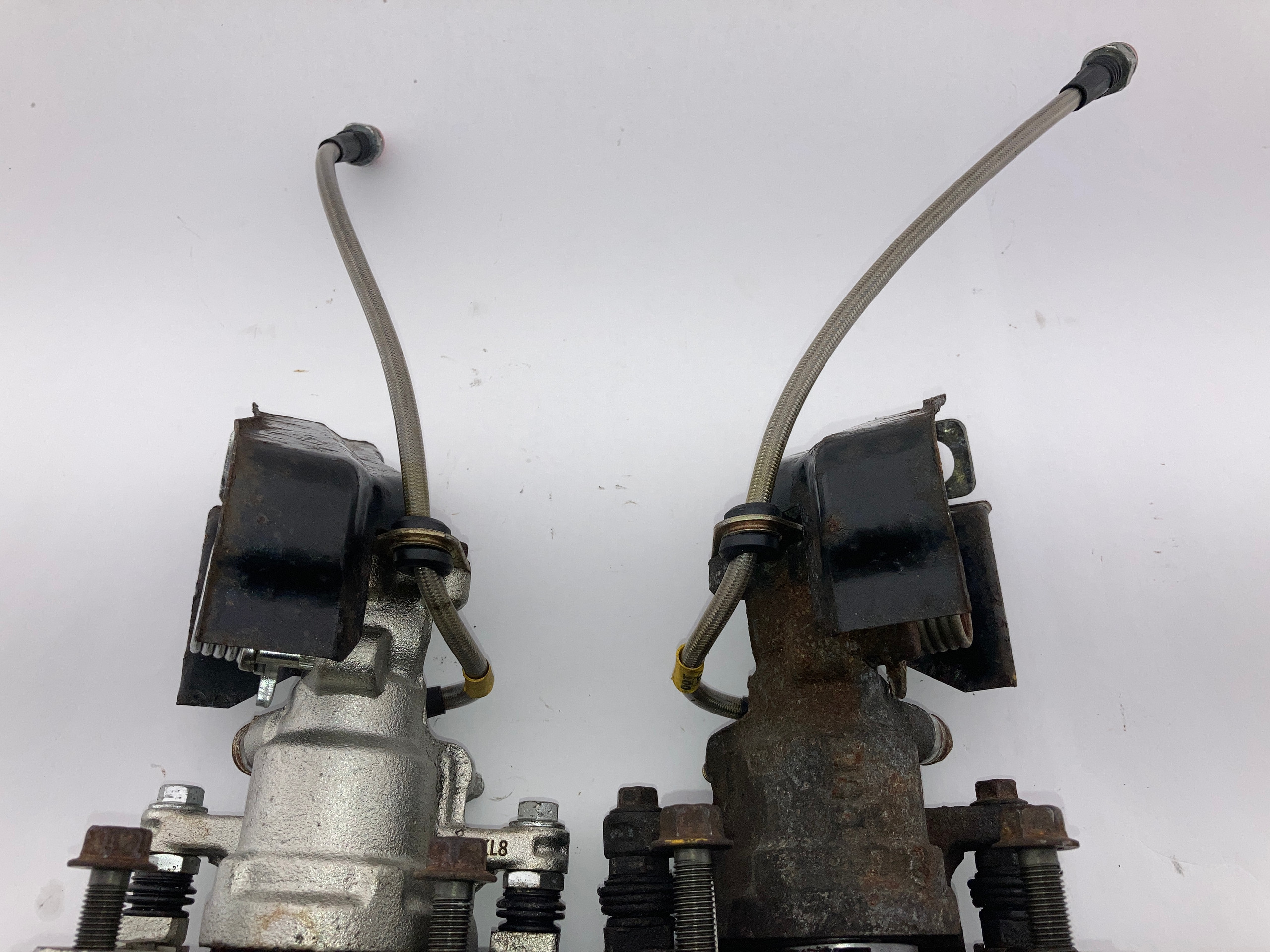 2000-2009 Honda S2000 OEM Rear Brake Calipers w/ Stainless Hoses / Pair / 115K HS007 - Image 8
