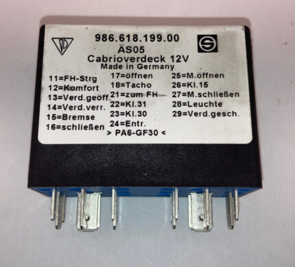 2000-2010 Porsche 986 Boxster OEM Convertible Top Relay / 98661819900