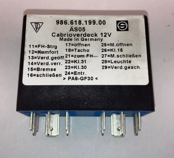 2000-2010 Porsche 986 Boxster OEM Convertible Top Relay / 98661819900