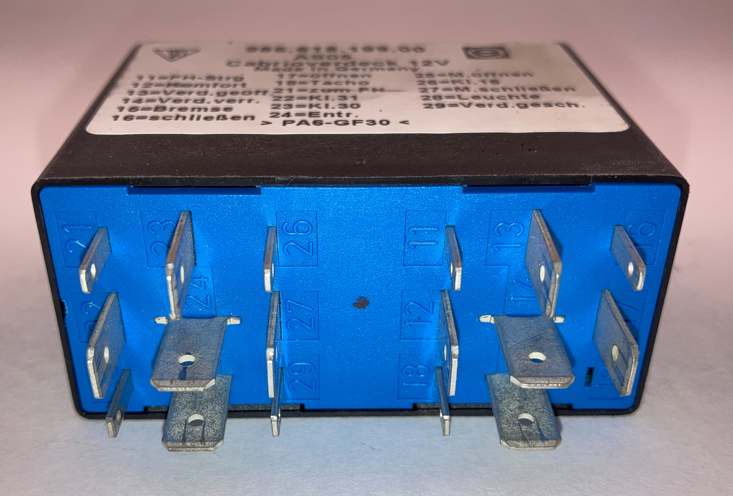 2000-2010 Porsche 986 Boxster OEM Convertible Top Relay / 98661819900 - Image 4